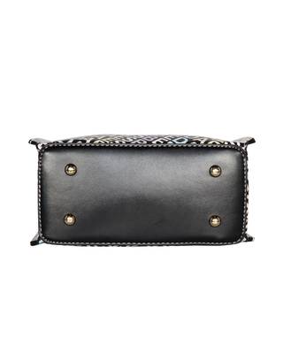 Esbeda Black Color Printed Logo font handbag For Women 9