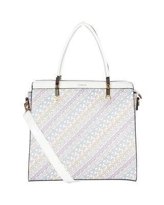 Esbeda White Color Printed Logo font handbag For Women 2