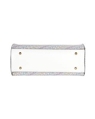Esbeda White Color Printed Logo font handbag For Women 9