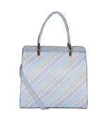 Esbeda Blue Color Printed Logo font handbag For Women