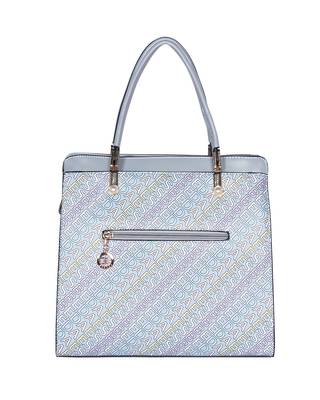 Esbeda Blue Color Printed Logo font handbag For Women 5