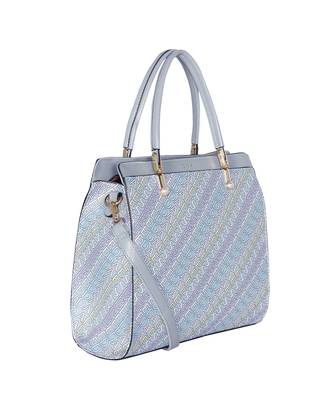 Esbeda Blue Color Printed Logo font handbag For Women 7