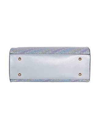 Esbeda Blue Color Printed Logo font handbag For Women 9