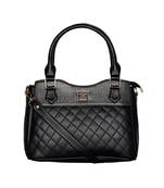 Esbeda Black Color Quilted Pattern Handbag For Women
