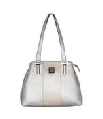 Esbeda Silver Color Solid Pattern Handbag For Women