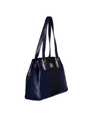 Esbeda Blue Color Solid Pattern Handbag For Women 4