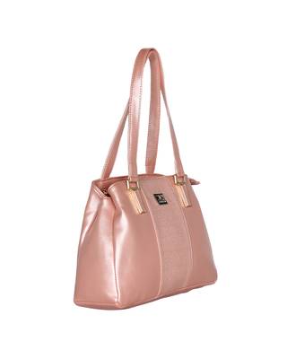 Esbeda Pink Color Solid Pattern Handbag For Women 7