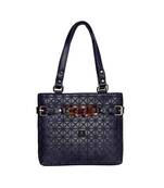 Esbeda Blue Color Emboss Dotmatrix quilted Handbag For Women