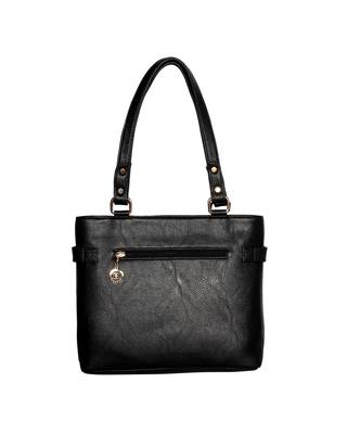 Esbeda Black Color Emboss Dotmatrix quilted Handbag For Women 8