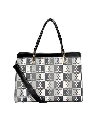 Esbeda Black Color Logo Print Handbag For Women 2