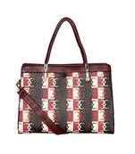 Esbeda Wine Red Color Logo Print Handbag For Women