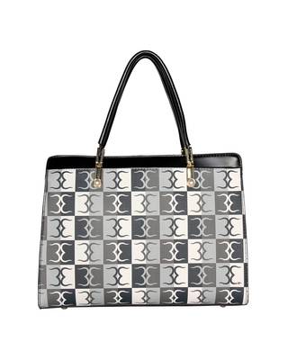 Esbeda Black Color Logo Print Handbag For Women 8