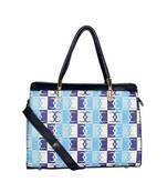 Esbeda Blue Color Logo Print Handbag For Women