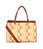 Esbeda Orange Color Logo Print Handbag For Women