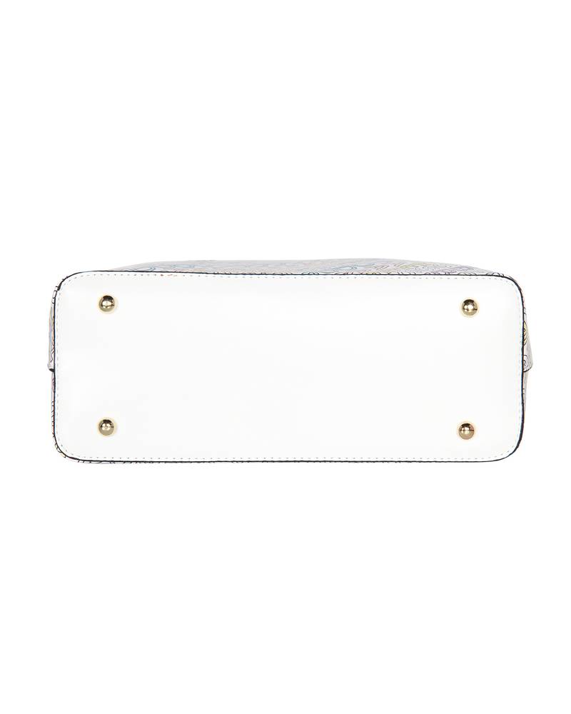 Esbeda White Color Printed Pattern Logo font handbag For Women