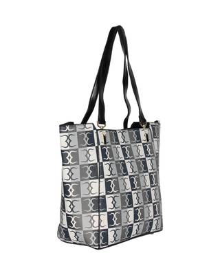 Esbeda Black Color Logo Print Handbag For Women 4