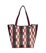 Esbeda Wine Red Color Logo Print Handbag For Women