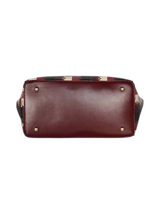Esbeda Wine Red Color Logo Print Handbag For Women 6