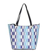 Esbeda Blue Color Logo Print Handbag For Women