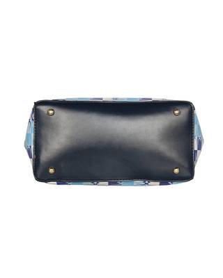 Esbeda Blue Color Logo Print Handbag For Women 9