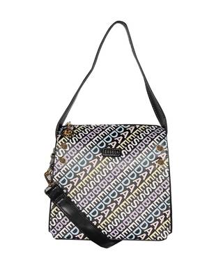 Esbeda Black Color Printed Logo font handbag For Women 3