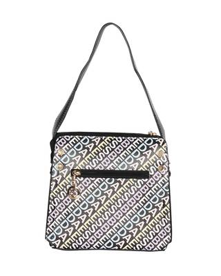 Esbeda Black Color Printed Logo font handbag For Women 11