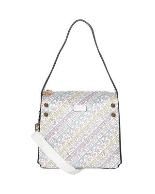 Esbeda White Color Printed Logo font handbag For Women 3