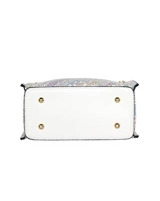 Esbeda White Color Printed Logo font handbag For Women 12