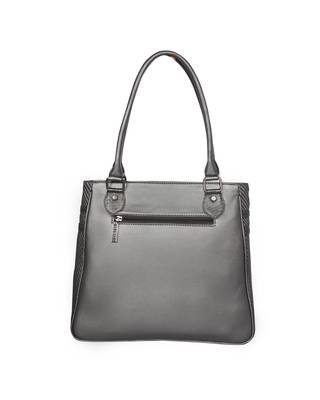 Esbeda Grey Color Solid Blissy Handbag For Women 5