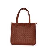 Esbeda Tan Color Embossed Textured Handbag For Women