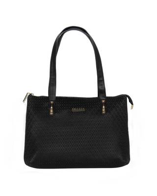 Esbeda Black Color Embossed Textured Handbag For Women 1