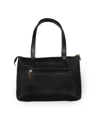 Esbeda Black Color Embossed Textured Handbag For Women 8