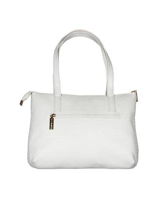 Esbeda White Color Embossed Textured Handbag For Women 8