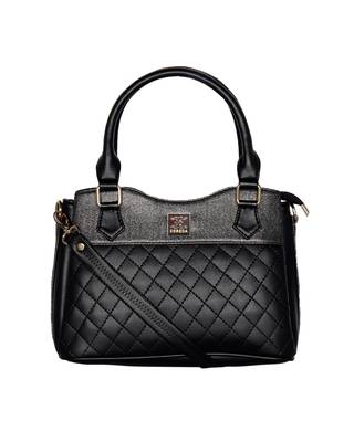 Esbeda Black Color Quilted Pattern Handbag For Women 3