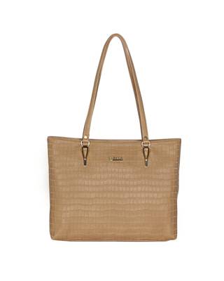 Esbeda Beige Color Embossed Textured Handbag For Women 1