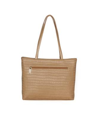 Esbeda Beige Color Embossed Textured Handbag For Women 8