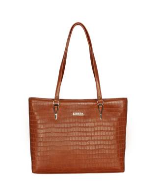 Esbeda Light Tan Color Embossed Textured Handbag For Women 2