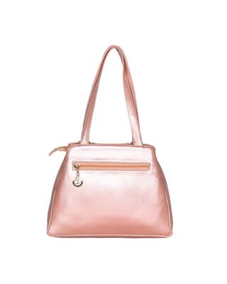 Esbeda Pink Color Solid Pattern Handbag For Women 11