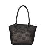 Esbeda Black Color Glitter Emboss Hand bag For women