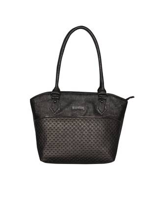 Esbeda Black Color Glitter Emboss Hand bag For women 2