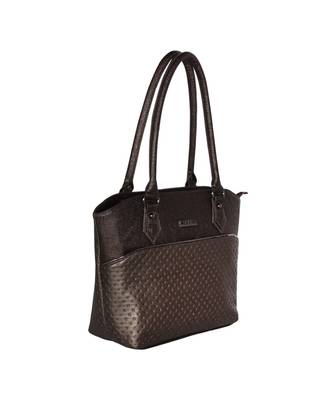 Esbeda Coffee Color Glitter Emboss Hand bag For women 6