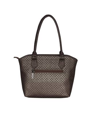 Esbeda Coffee Color Glitter Emboss Hand bag For women 8