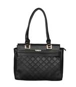 Esbeda Black Color Solid Pattern Textured Handbag For Women