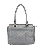 Esbeda Grey Color Solid Pattern Textured Handbag For Women