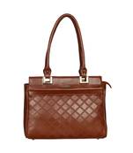 Esbeda Tan Color Solid Pattern Textured Handbag For Women