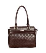 Esbeda Brown Color Solid Pattern Textured Handbag For Women