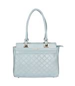 Esbeda Sku Blue Color Solid Pattern Textured Handbag For Women