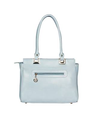 Esbeda Sku Blue Color Solid Pattern Textured Handbag For Women 5