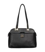 Esbeda Black Color Solid Pattern Textured Handbag For Women