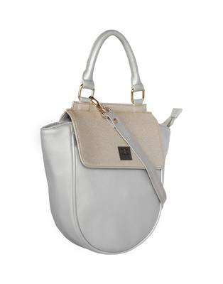 Esbeda Silver Color Cinhetic saddle Handbag For Women 10